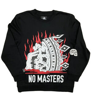 NEW Lurking Class No Masters Black Mens Sz XL Crewneck Sweatshirt King Skull NWT